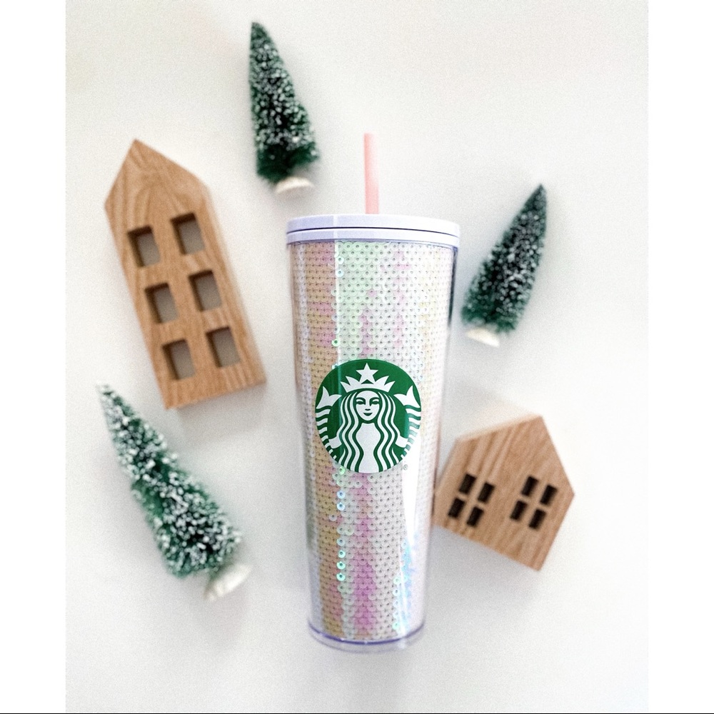 Starbucks Iridescent Sequin Tumbler • Holiday 2020